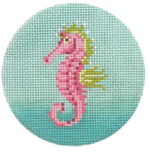 Kelly Clark Needlepoint - Pink Seahorse
